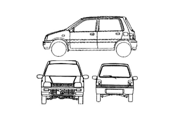Download drawing Perodua Nippa Hatchback 2001 in ai pdf png svg formats